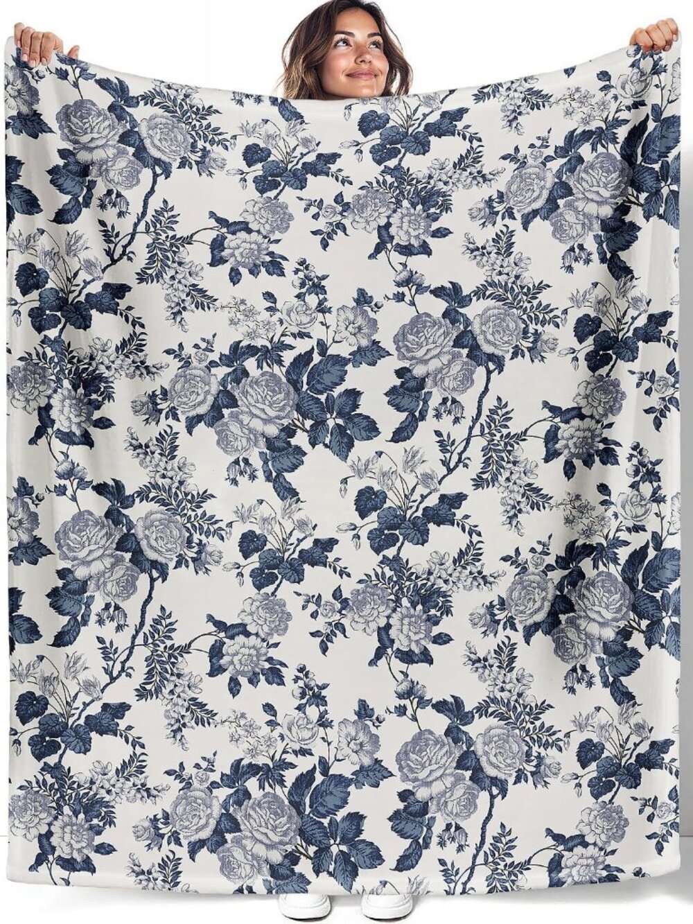 YISUEMI Floral Throw Blanket, Lightweight Plush Cozy Gifts for Women Mom Friends
